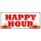 Signmission HAPPY HOUR BANNER SIGN all day 2 for 1 two for one beer cocktails drink B-120 Happy Hour - alternate 1